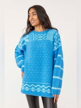 Free People Snow Day Pullover in Frozen Lake